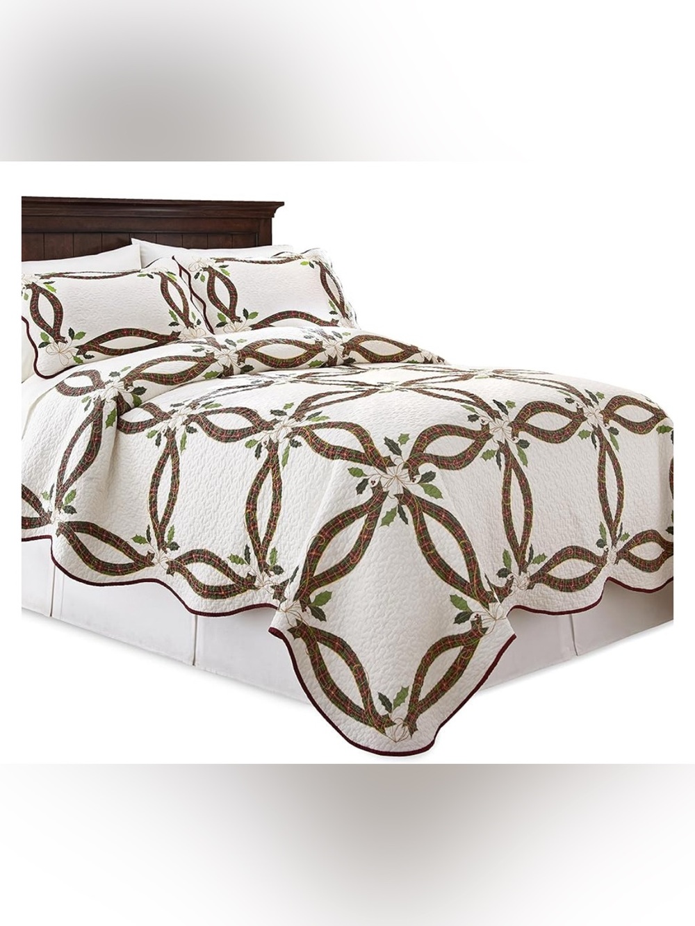 Lenox Holiday Nouveau Cotton 3 Piece Quilt King
